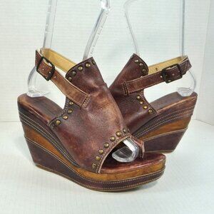 BED STU SIZE 9 JOANN LEATHER WEDGES
